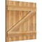 Ekena Millwork Joined Board-n-Batten Shutters w/Z-Bar, Rough Sawn Western Red Cedar, 32 1/4W x 29H, PR RBJ06Z32X029RWR - alternate 5